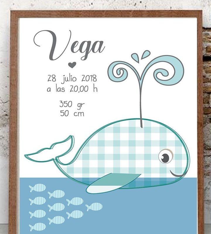 Natalicio modelo ballena.