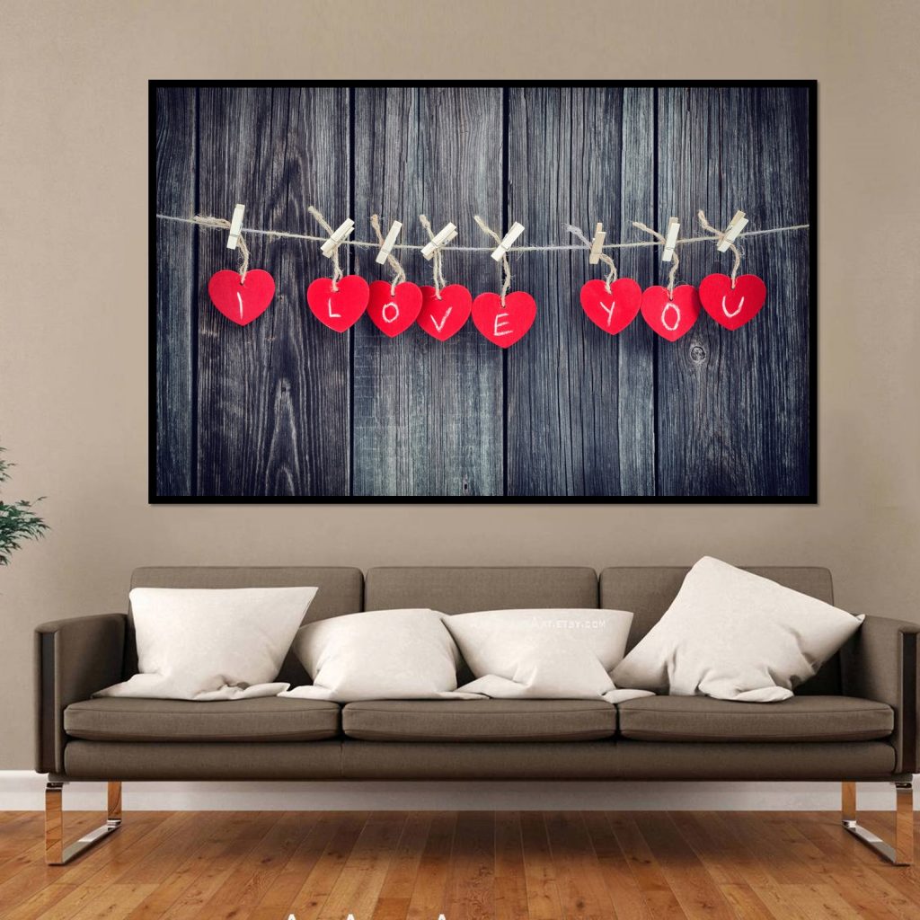Cuadro decorativo "I love you"