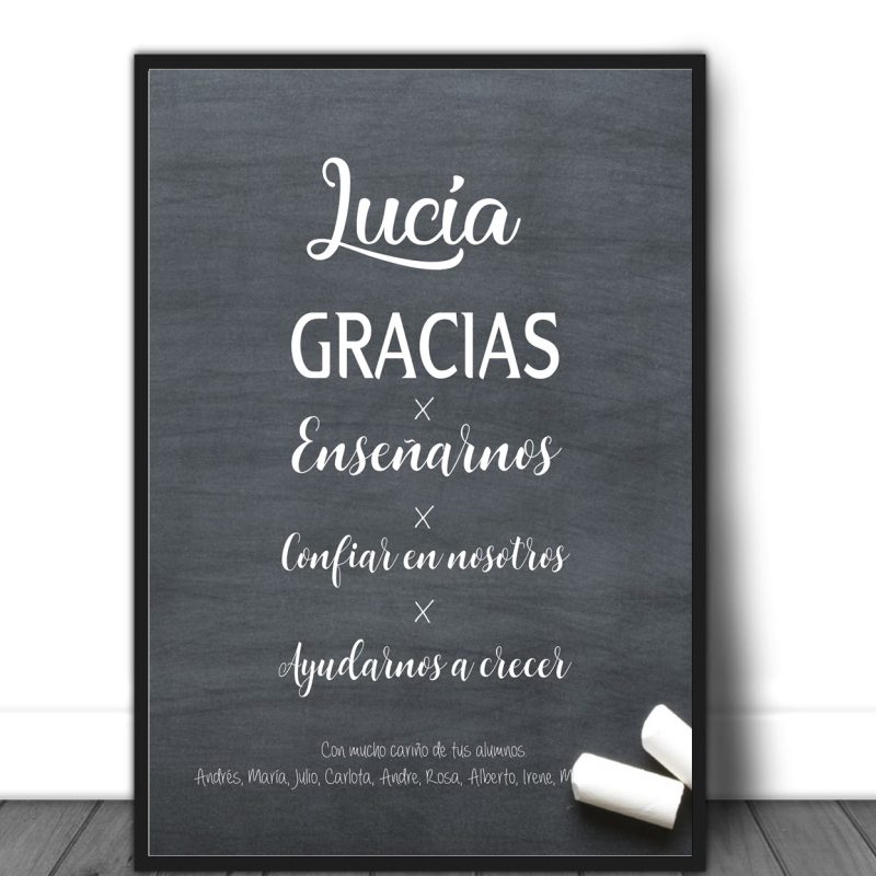 (Nombre) Gracias por enseñarnos, creer en nosotros y ayudarnos a crecer.