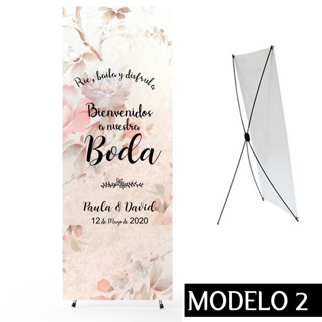 Cartel Banner para Boda. Ríe, baila y disfruta...Tamaño 60 x 160 cm