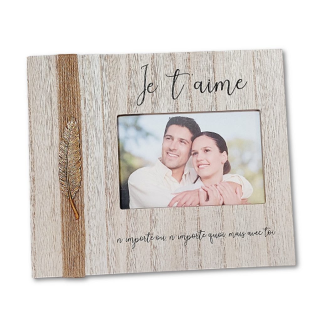 Marco Fotos Novios. Portafotos frase amor francés. Regalo San Valentin.Aniversario.Regalos en pareja