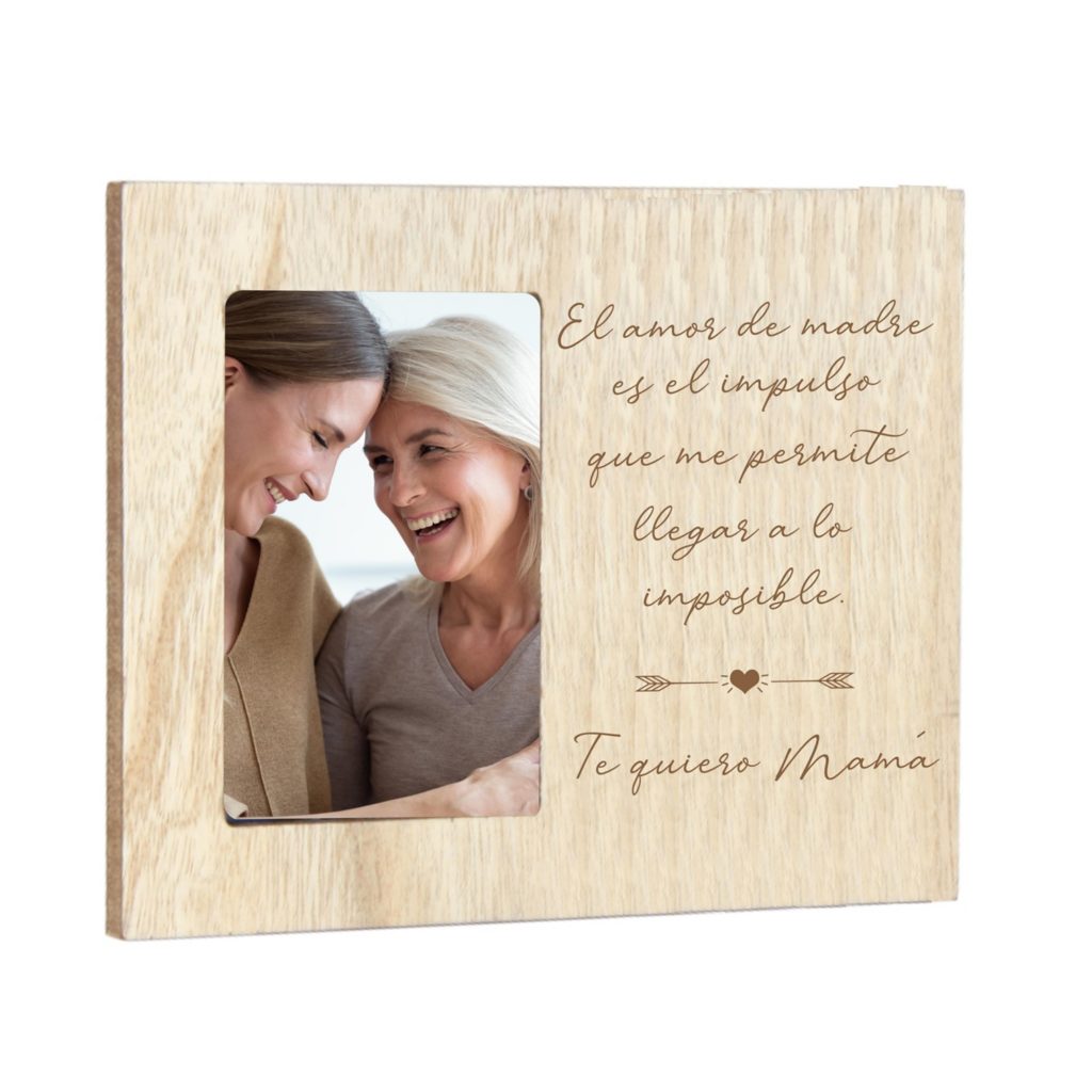 Marco Mamá.Portafotos de madera. Regalo Personalizado Para Mamá