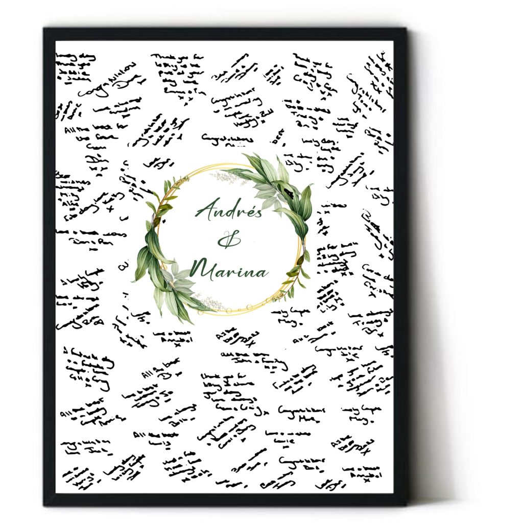 Cuadro de firmas para Bodas. Libro de visitas Boda. Recuerdo de Invitados. Regalo original novios. Libro de firmas alternativo. Modelo DESTORIA