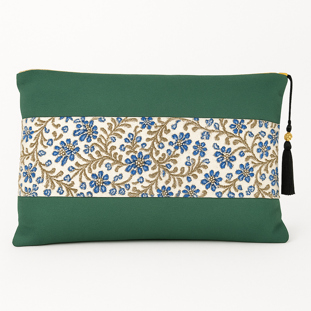 Bolso De Mano Mujer Fiesta- Doble Lona y Bordado con Cremallera Metálica - 29 x 18 cm Ideas Regalos para Mujeres - Imagen 12