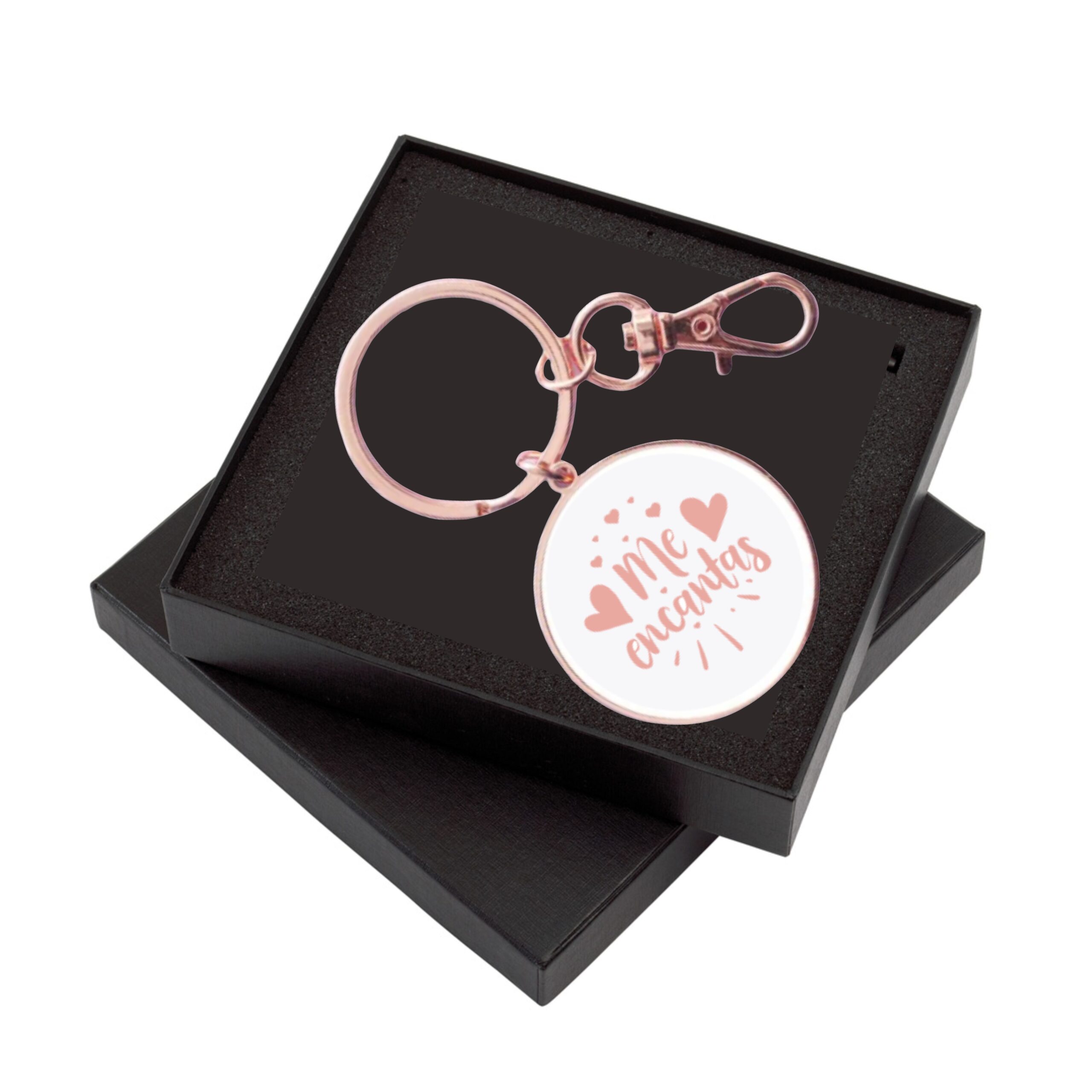 Llaveros personalizado. Llavero original Anilla y Mosquetón. Frase en español. En caja de regalo. Llavero de coche o accesorio de bolso. - Imagen 5