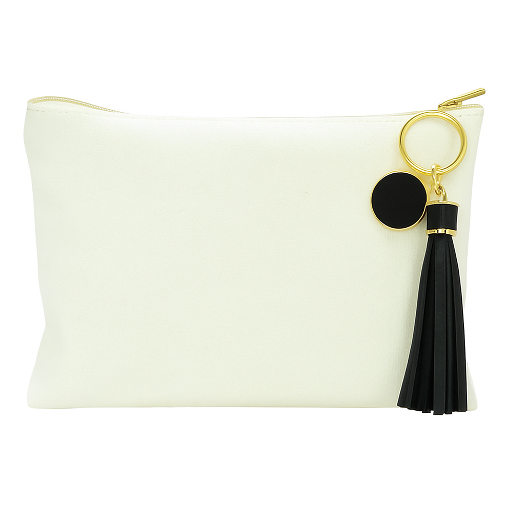 Pack 5 Organizadores de Viaje, Personalizados. Invitados Boda. Neceser Mujer, Bolsa de Aseo Niñas. (Blanco - Negro, 20 X 14) - Imagen 4