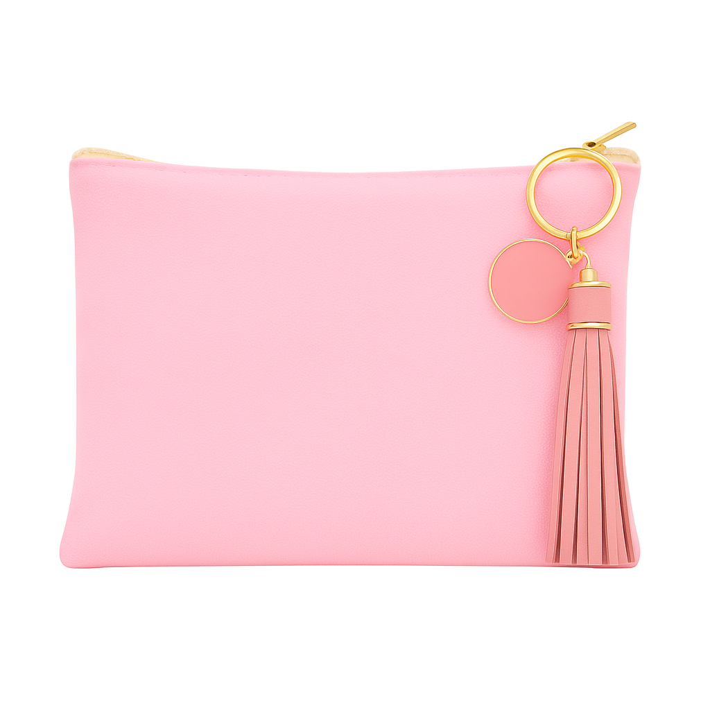 Pack 5 Organizadores de Viaje, Personalizados. Invitados Boda. Neceser Mujer, Bolsa de Aseo Niñas. (Rosa - Blanco, 20 X 14) - Imagen 3