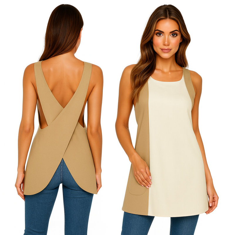 XChef Bata Maestra Infantil con 2 Bolsillos. Beige
