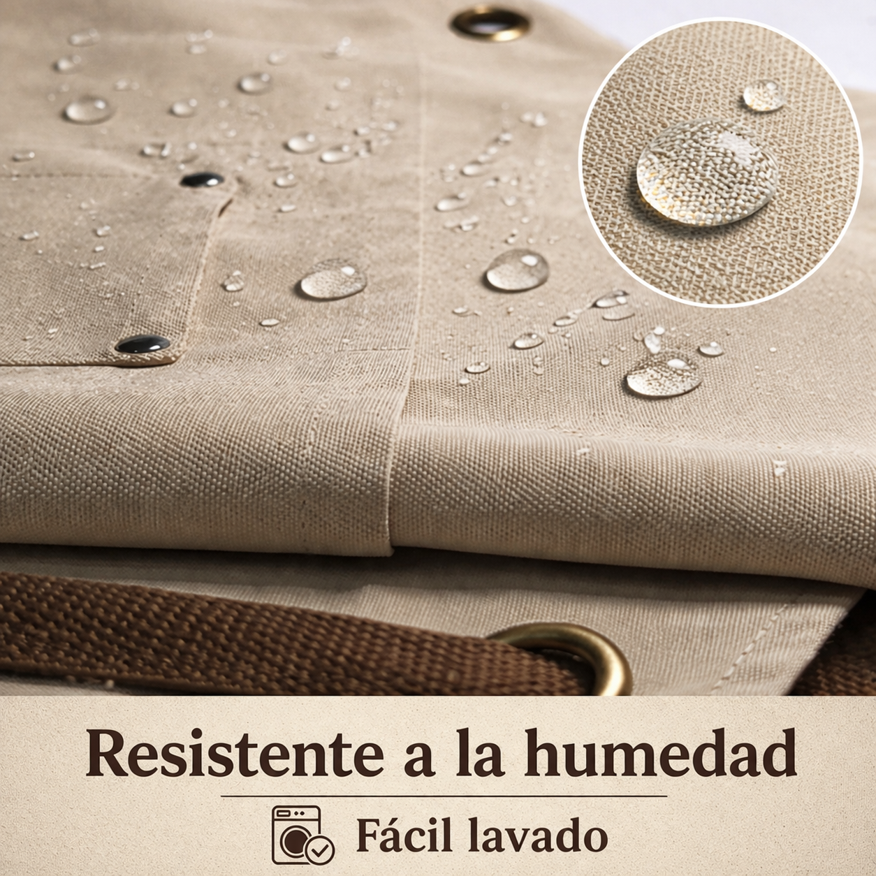 XChef Delantal cruzado espalda, impermeable, ajustable, antimanchas. Pack 2 uds. (Beige) - Imagen 4